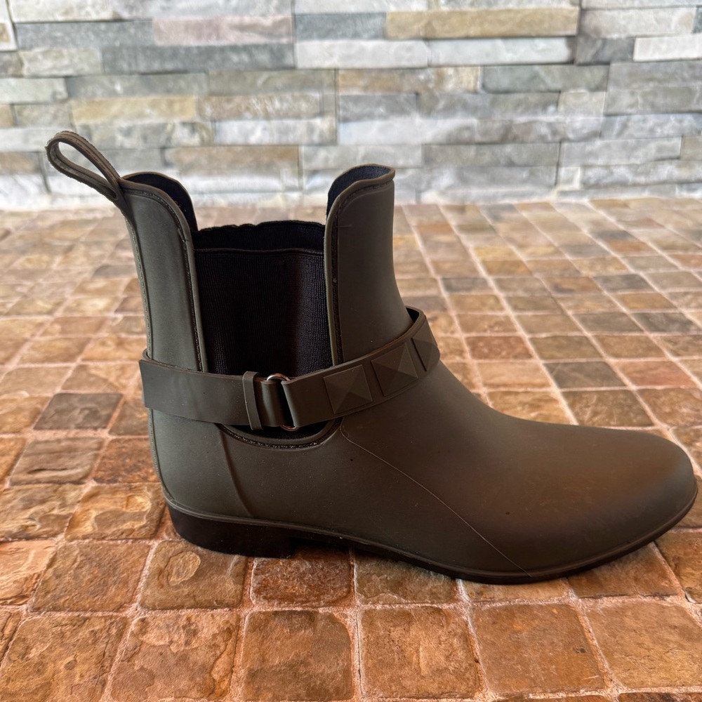 Natural soul rain boots / Stylish Green Ankle Boots - Picture 5 of 7